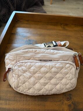 MZ Wallace Small Metro Nylon Quilted Pink Belt Bag